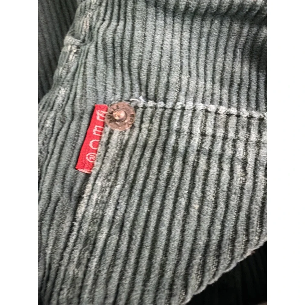 Vintage Bugle Boy New Denim Basics Loose Fit Green Corduroy 30x30 Pants